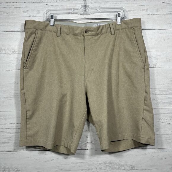 Greg Norman flat front golf shorts khaki mens size 40 casual comfort - Picture 1 of 4